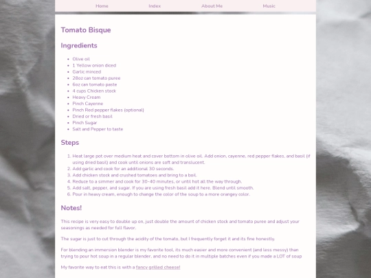 Recipes/tomatobisque screenshot