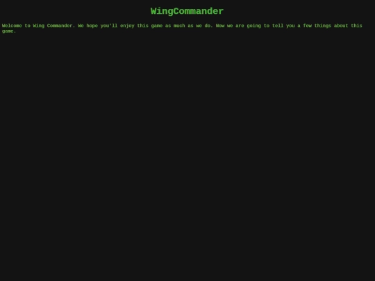 WingCommander screenshot
