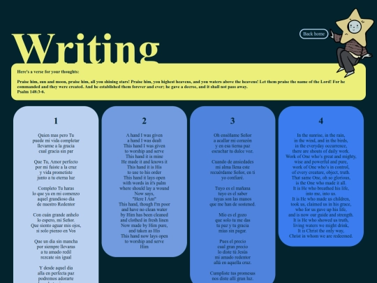 writing screenshot