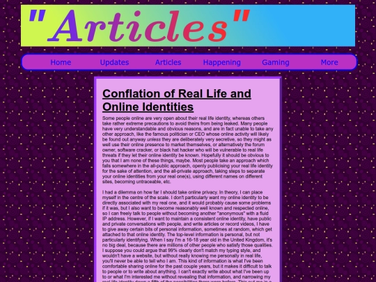 articles/conflationOfRealLifeAndOnlineIdentities screenshot