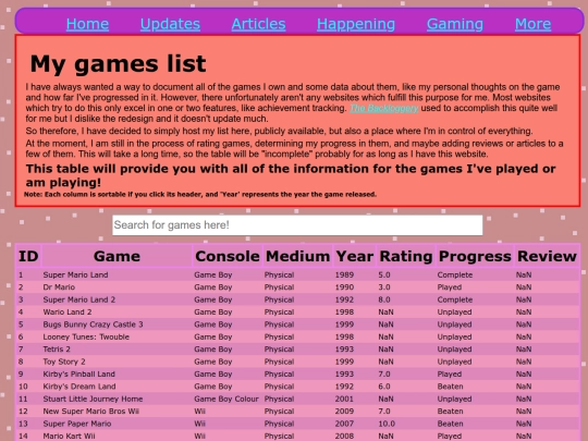 gameslist screenshot