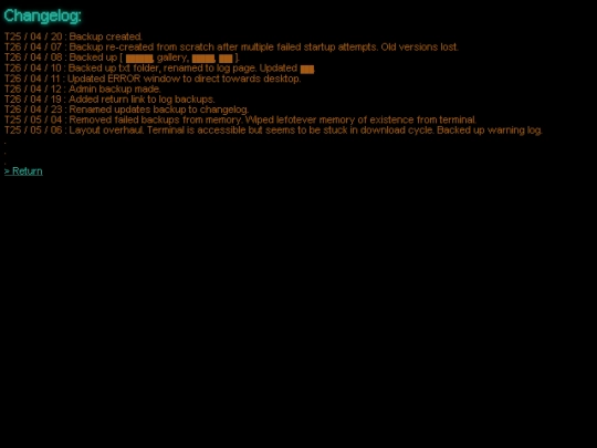log/changelog screenshot
