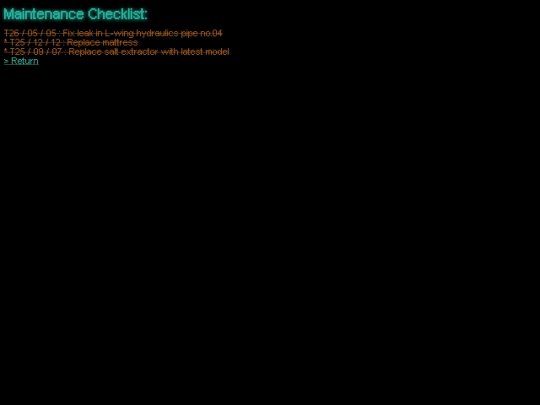 log/maintenance screenshot