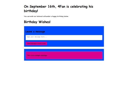 birthday screenshot