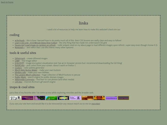 links screenshot