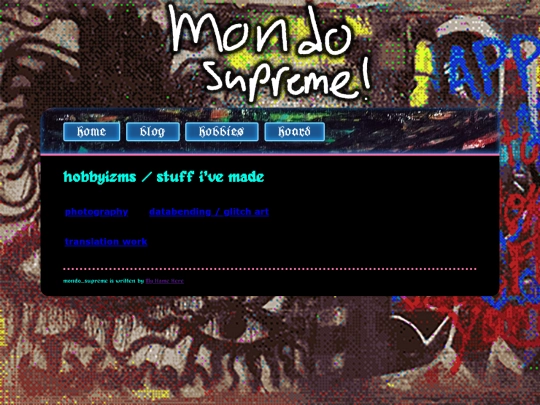 pages/hobbies screenshot
