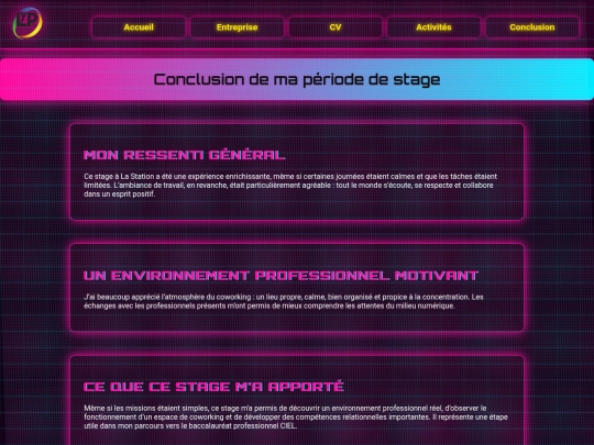 site rapport stage/conclusion screenshot