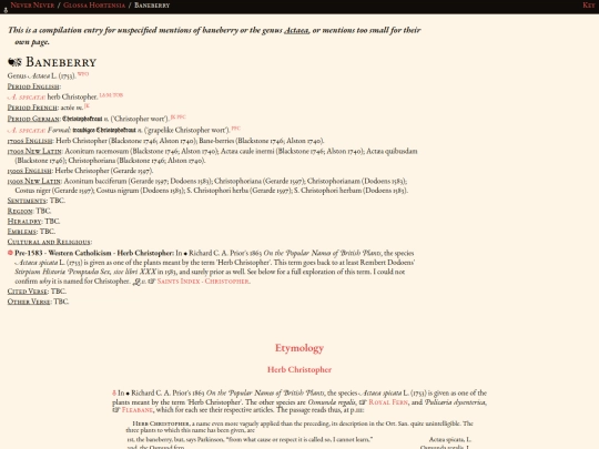 glossahortensia/actaea screenshot
