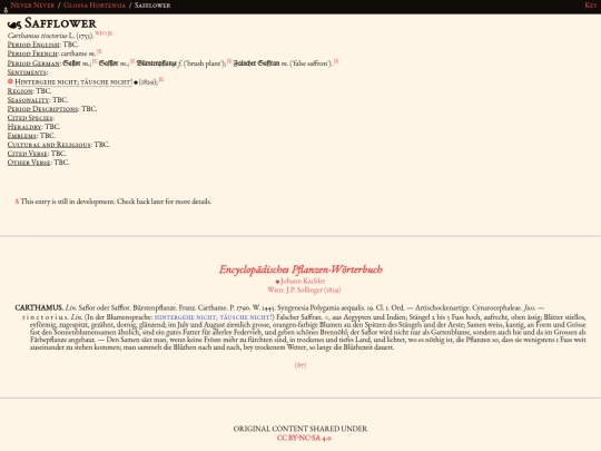 glossahortensia/carthamus_tinctorius screenshot