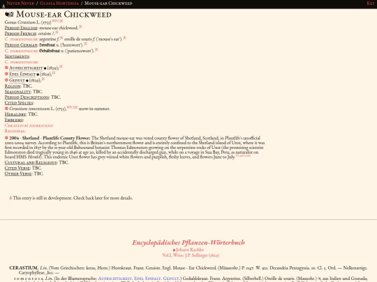 glossahortensia/cerastium screenshot