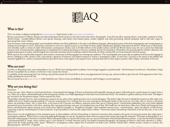 glossahortensia/nav/faq screenshot