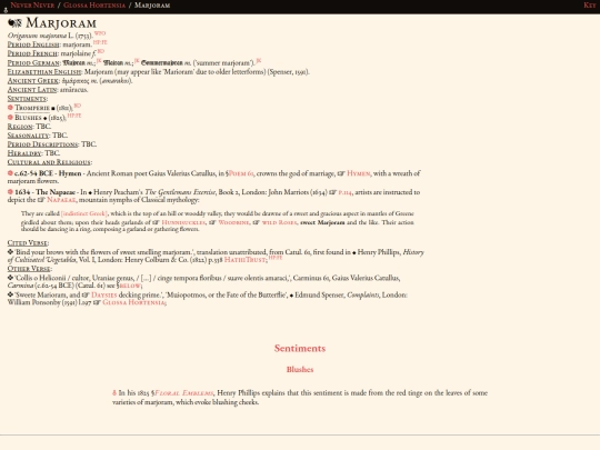 glossahortensia/origanum_majorana screenshot