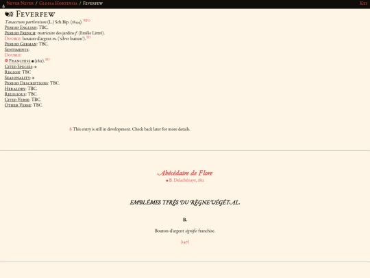 glossahortensia/tanacetum_parthenium screenshot