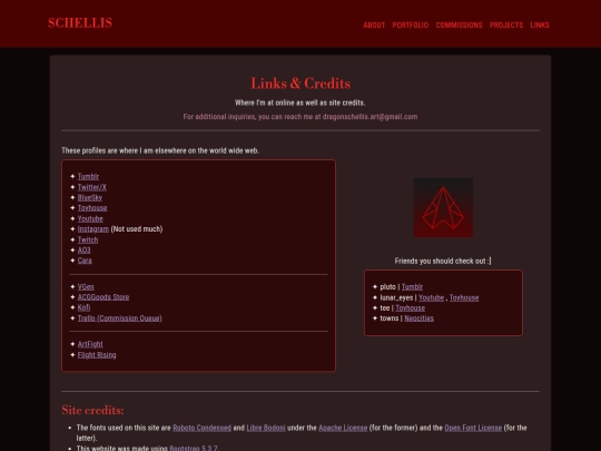 links_and_credits screenshot