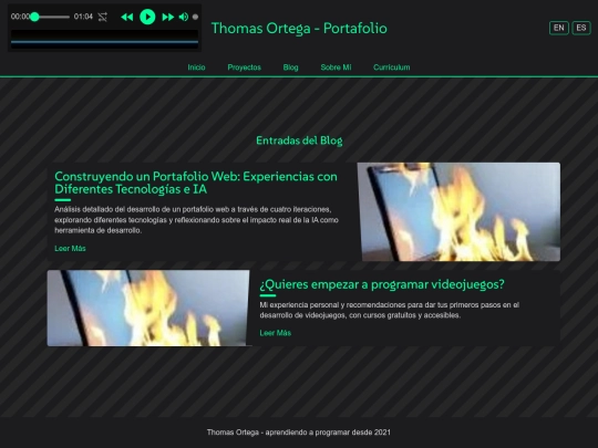 es/blog screenshot