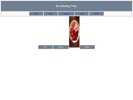Final website /resources screenshot