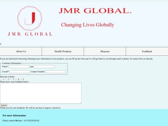 Feedback screenshot