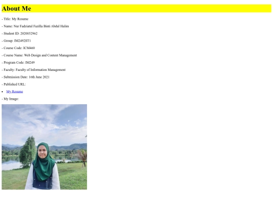 aboutme screenshot