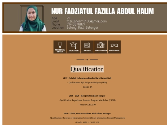 qualification screenshot