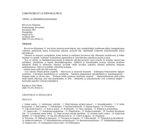 ritva-liisa_harjumaa--uskonorjat_ja_dinosaurus screenshot