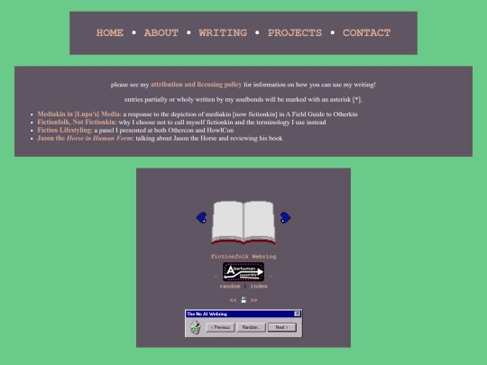 writing screenshot