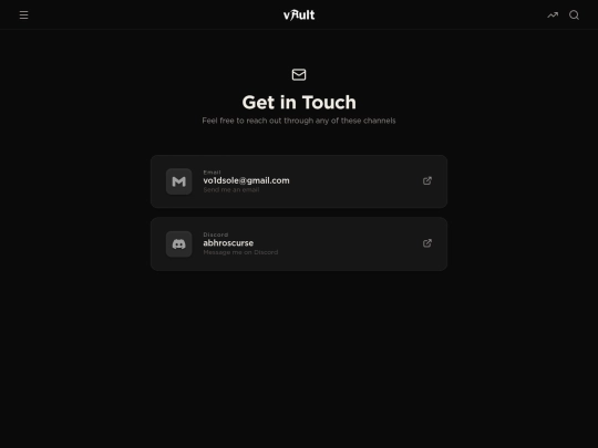 vault/contact screenshot