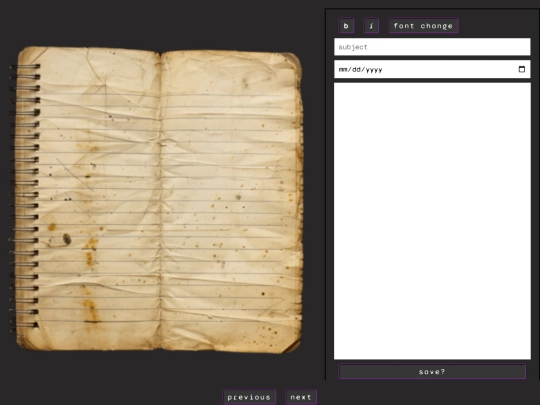 journal screenshot