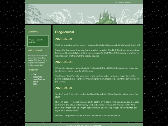 blog screenshot