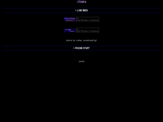links screenshot