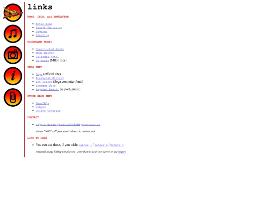 links screenshot