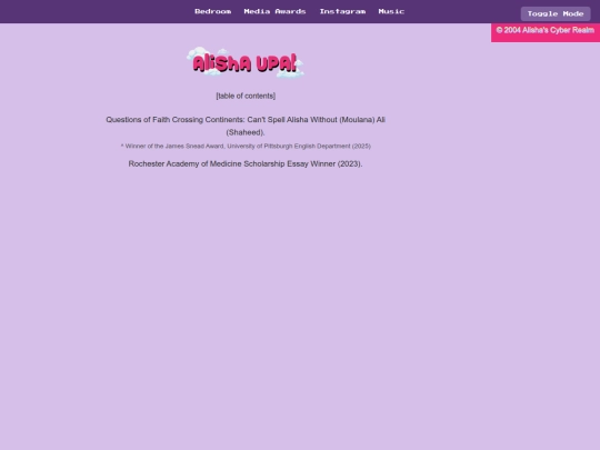 listofwriting screenshot