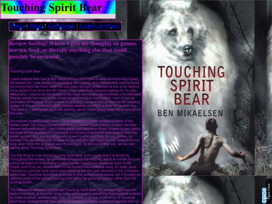 Reviews/Touching Spirit Bear screenshot
