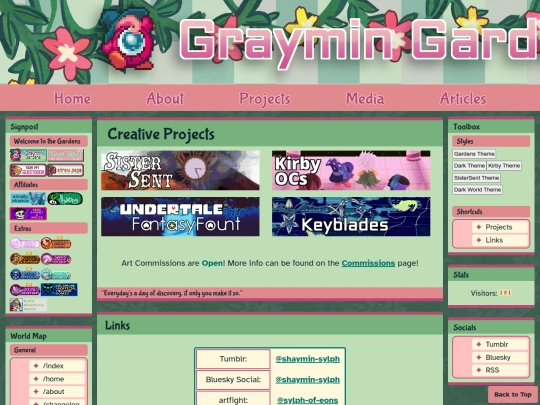 creative/projects screenshot