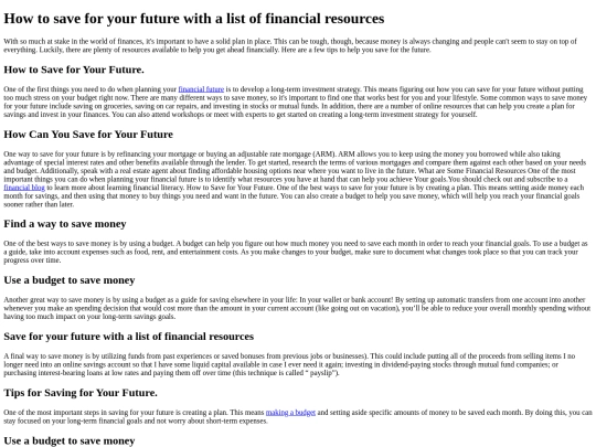 financial-list screenshot