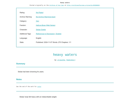ao3/heavy_waters screenshot