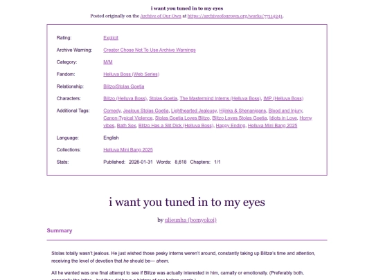 ao3/i_want_you_tuned_in_to screenshot