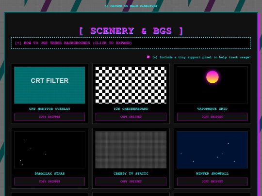 backgrounds screenshot