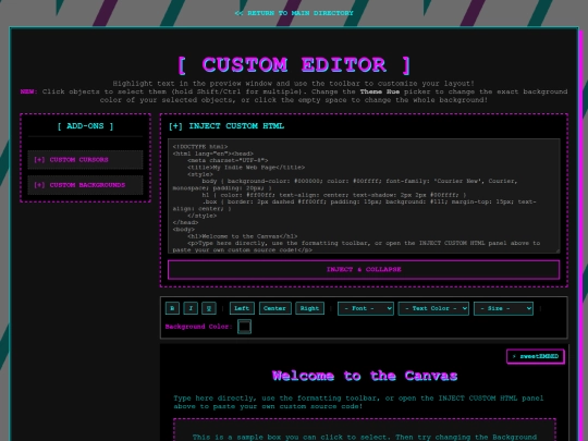 siteeditor screenshot