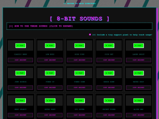 sounds screenshot