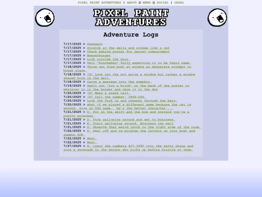 log screenshot