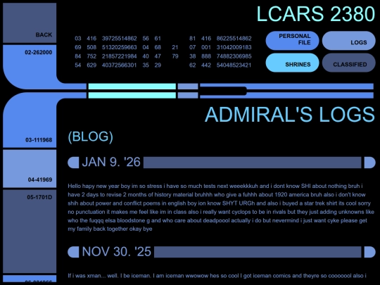 Log screenshot