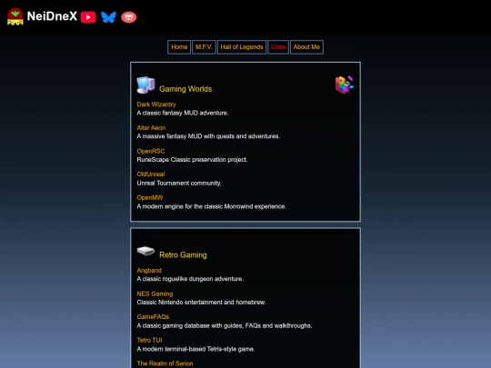 links screenshot