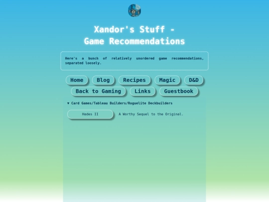 gaming/recomendations screenshot