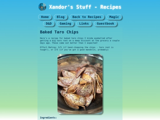 recipes/cooking/baked_taro_chips screenshot