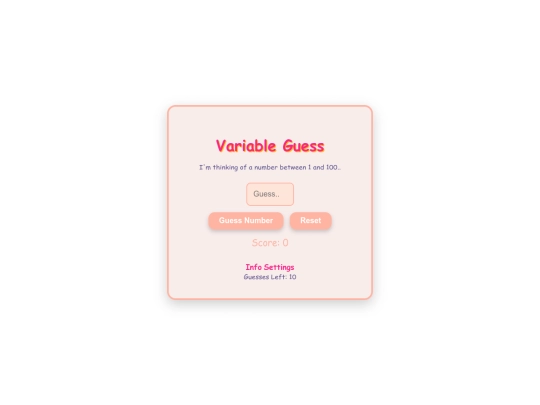 variableguess screenshot