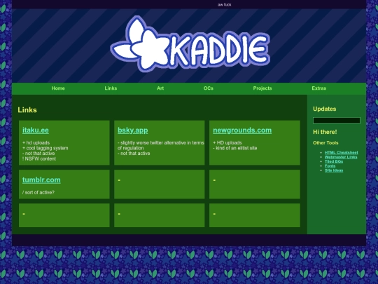 links screenshot