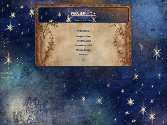 poems/paradigm screenshot