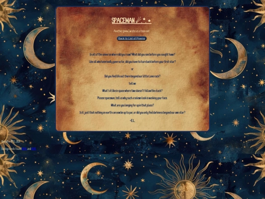 poems/spaceman screenshot