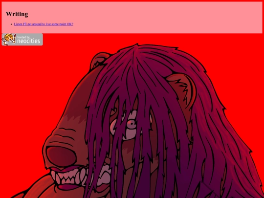 writing screenshot
