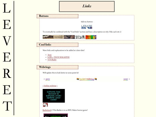 links screenshot